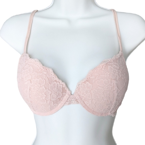 H&M push up lace bra nude tan size 34B B052 - Picture 1 of 6
